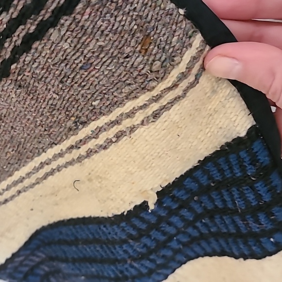 VTG Serape Poncho Wool Blanket Vest with Fringe. Western, Boho, Festival Pattern - Picture 6 of 11